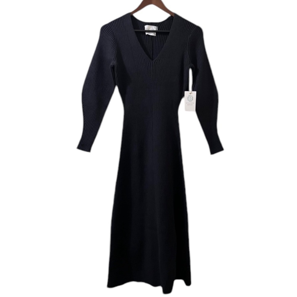 Tuckernuck Dress Hyacinth House Brigid‎ Ribbed Knit Sweater Midi Sz XS - Picture 5 of 12